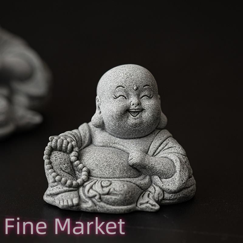 布袋様 置物 オブジェ 神様 神 仏様 青砂石 開運 厄除け 縁起物 開運 