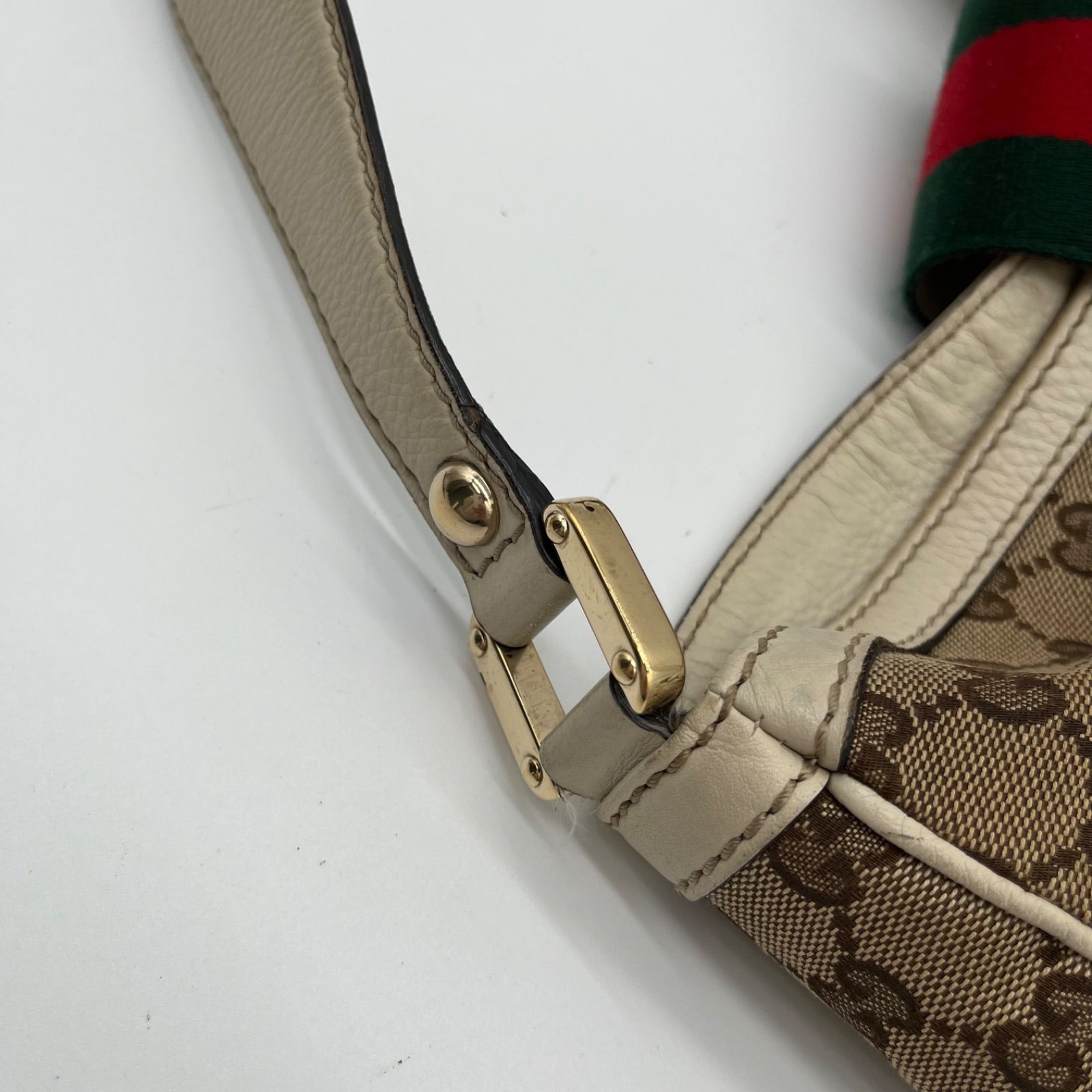 GUCCI グッチ シェリーライン GGキャンバス ゴールドプレート
