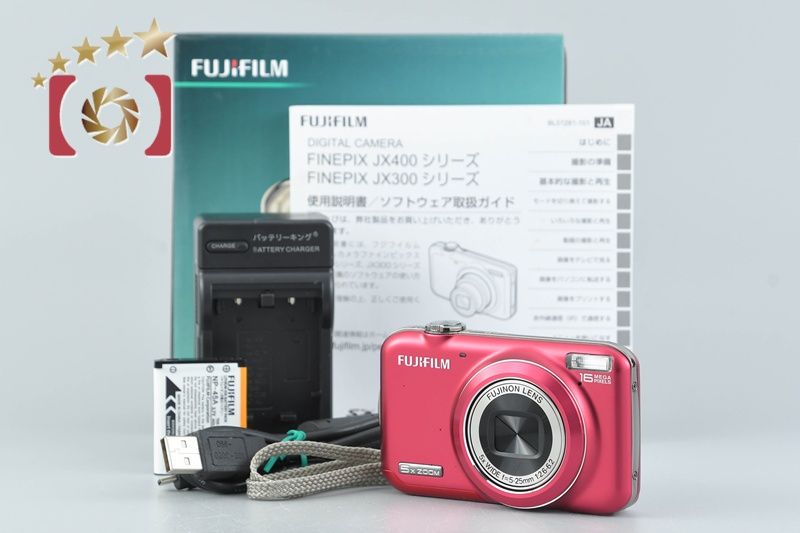 [Used] FUJIFILM FINEPIX JX400 Red Compact Digital Camera with original box