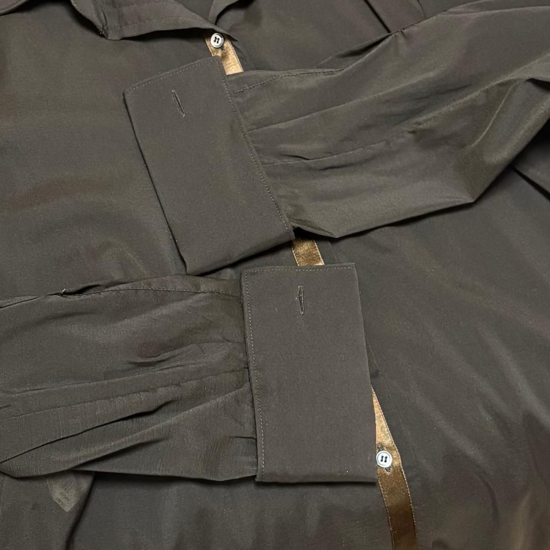 美品】 NEIL BARRETT 長袖シアーシャツ シルク混 XS ブラウン - メルカリ