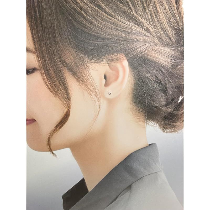 アクセサリー K18 バースデーストーン 6本爪ピアス ピンクトルマリン 1