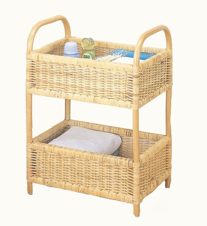 【新品・5営業日で発送】今枝商店 ラタン ランドリーワゴン CS-61 (1821386)