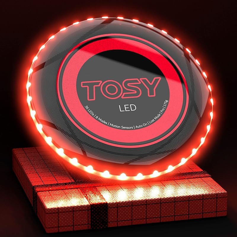 TOSY Flying Disc -自動点灯フライングディス- 1600万色RGBまたは36個のLED 超高輝度スマートモード充電式防水 夏の外遊びキャンプ おもちゃ 子供/大人/男の子/ 女の子ギフト誕生日プレゼント175g フリスビー