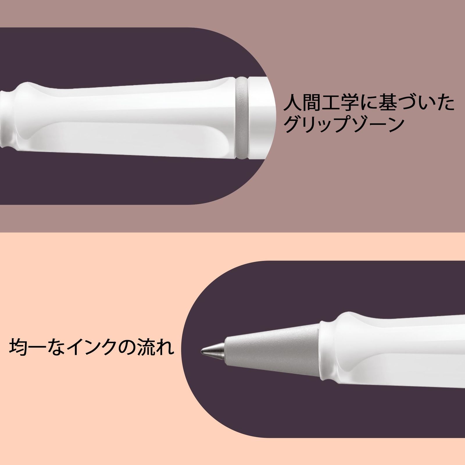 新品 LAMY（ラミー）safari ホワイト ローラーボールペン 白 - 人間