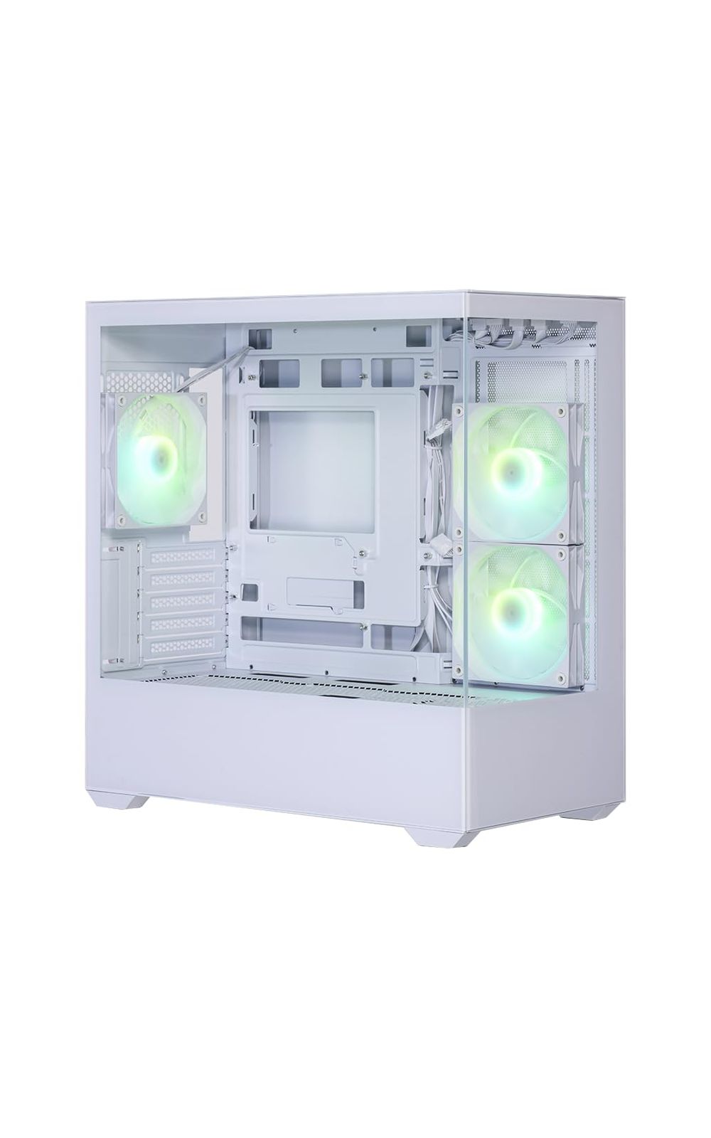 新品 玄人志向 PCケース Micro ATX タワー フロント/サイド ガラスパネル ピラーレス シンプル スタンダート ホワイト KRC-mT01W
