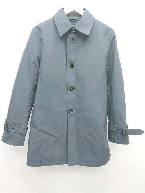 ◇ ◎ MAJI バックベルト ビジネス 通勤 厚手 長袖 コート ジャケット サイズM ネイビー系 メンズ P 【1307250036766】
