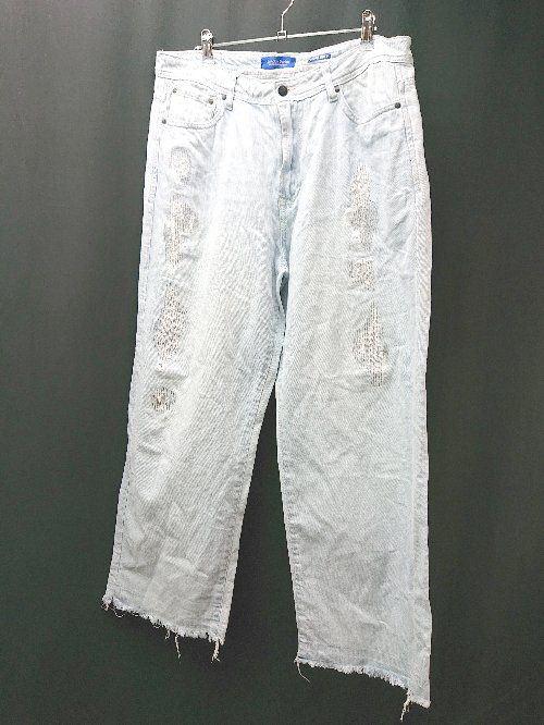 ◇ london denim デ�
2000
�ム ジーンズ 加工 切りっぱなし カジュアル ジップフライ パンツ サイズ31 ブルー メンズ E 【1308160027509】