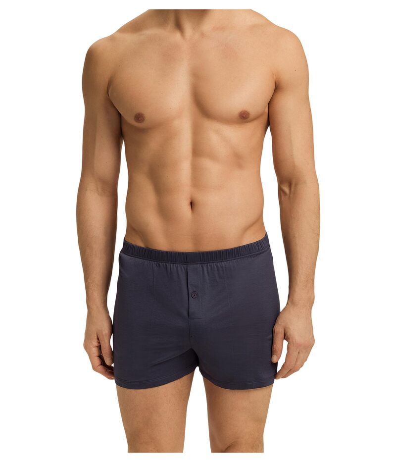 ハンロ メンズ アンダーウェア ボクサーパンツ コットン ニット Hanro Cotton Sporty Knit Boxer Ombre Blue ブルー