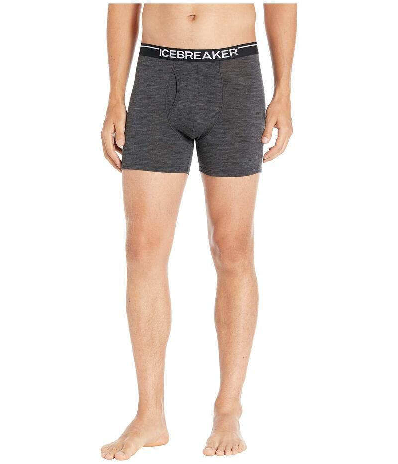 アイスブレーカー メンズ アンダーウェア ボクサーパンツ Icebreaker Anatomica Merino Boxers w Fly Jet Heather ヘザー