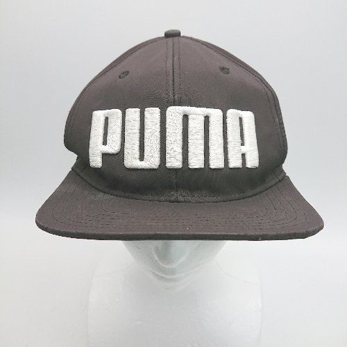 ◇ PUMA プーマ ボタン調節 刺繡 ブランドロゴ シンプル オシャレ カジュアル キャップ ブラック サイズF メンズ E 【1308290005606】