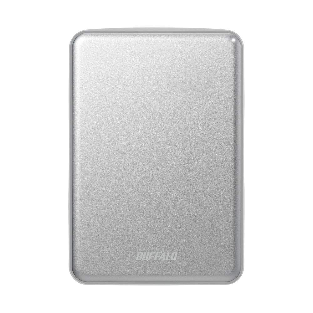 BUFFALO USB3.1(Gen.1)対応 アルミ素材&薄型ポータブルHDD 2TB シルバー HD-PUS2.0U3-SVD [シルバー] [2.0TB]