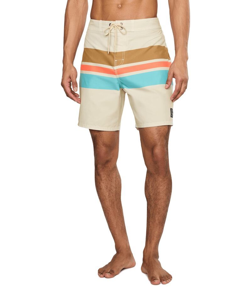 クイックシルバー メンズ 水着 ハーフパンツ・ショーツ ストレート ショートパンツ Quiksilver Original Straight Leg 18 Boardshorts Bone White ホワイト