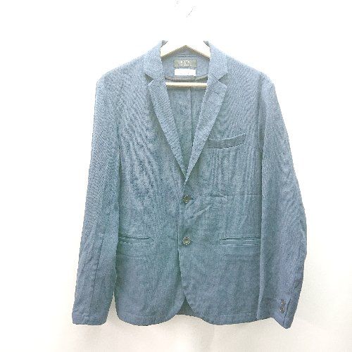 ◇ relume レリューム 前ボタン閉め生地薄手 NOTOQUALITY 長袖 ジャケット サイズS ネイビー メンズ E 【1308290049761】
