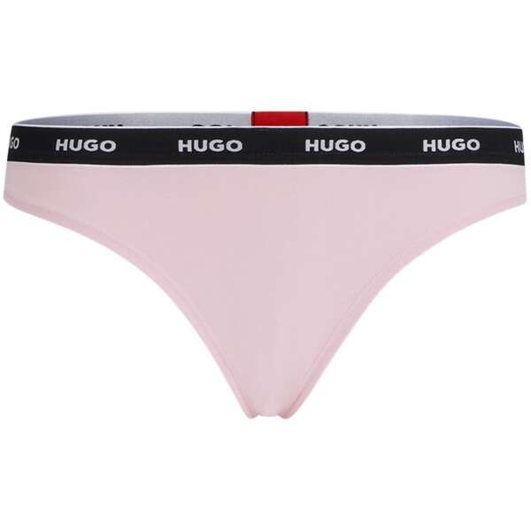 フューゴ レディース アンダーウェア パンツ Hugo Regular Rise Thong Pastel Pink ピンク