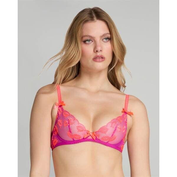 エージェントプロヴォケイター レディース アンダーウェア ブラジャー Agent Provocateur OTTILIEE Plunge Underwired Bra MagentaNeon Orange マゼンタ