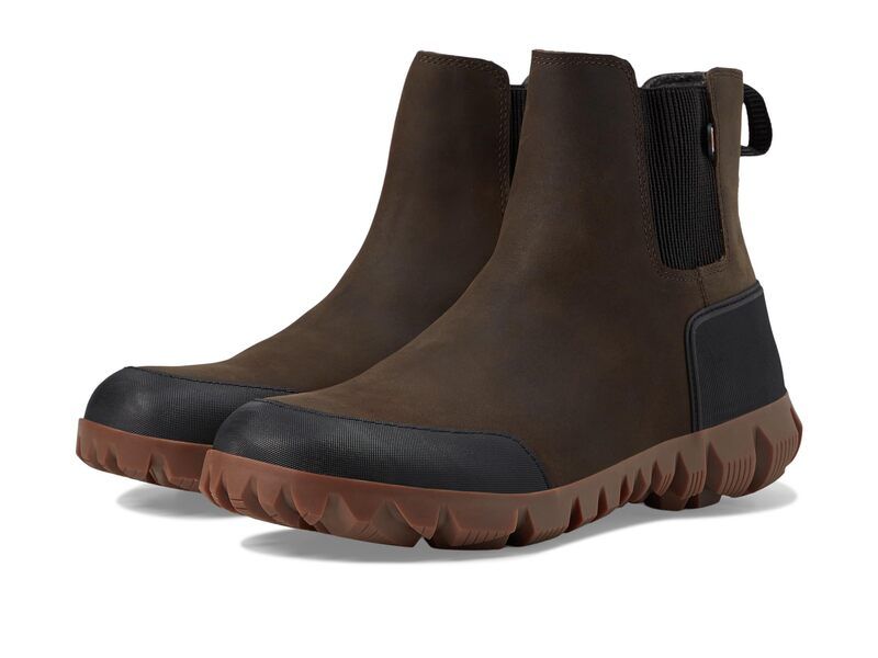 ボグス メンズ シューズ ブーツ・レインブーツ チェルシー レザー Bogs Arcata Urban Leather Chelsea Chocolate チョコレート