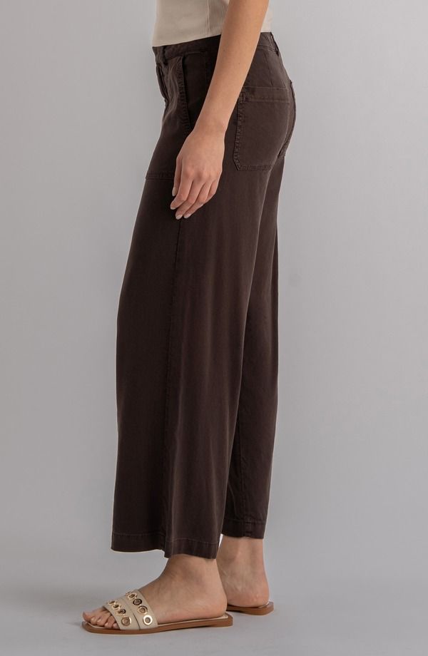 カットフロムザクロス レディース ボトムス レギンス ワイドレッグ ハイウエスト パンツ リネン KUT from the Kloth Topaz High Waist Crop Wide Leg Linen Blend Pants Chocolate チョコ カットフロムザクロス レディース ボトムス レギンス ワイドレッグ ハイウエスト パンツ リネン KUT from the Kloth Topaz High Waist Crop Wide Leg Linen Blend Pants Chocolate チョコ