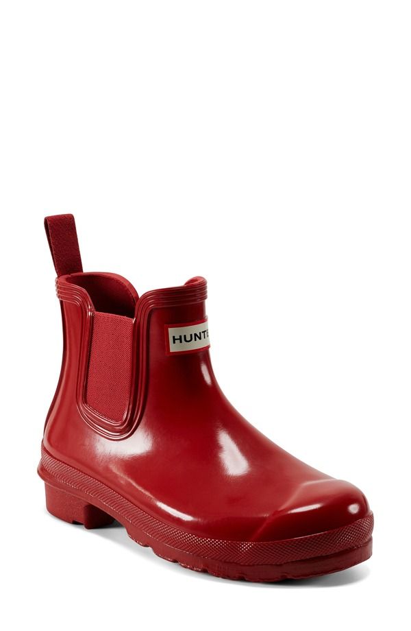 ハンター レディース シューズ ブーツ・レインブーツ チェルシーブーツ チェルシー Hunter Original Gloss Waterproof Chelsea Boot Military Red レッド