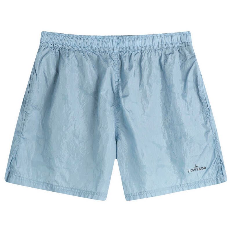 ストーンアイランド メンズ 水着 ハーフパンツ・ショーツ ショートパンツ Stone Island Watereactive Faded Camo Swim Shorts Dust Blue ブルー
