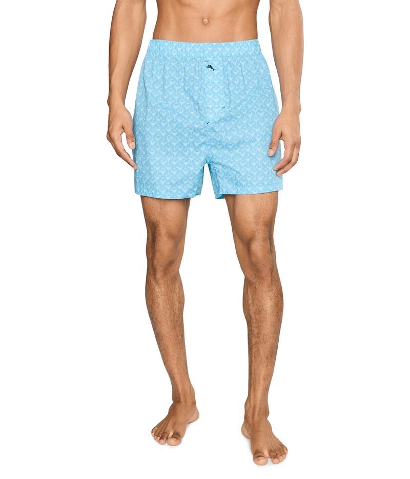 トッミーバハマ メンズ アンダーウェア ボクサーパンツ コットン Tommy Bahama Cotton Woven Boxers Blue Martinis ブルー