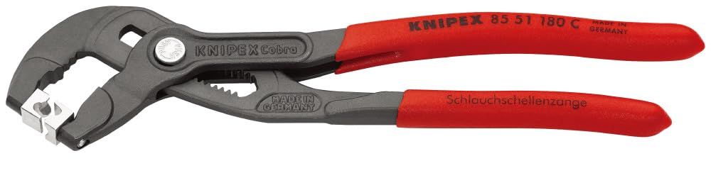 新品 KNIPEX クニペックス ホースクリッププライヤー 全長180mm プラスティックコーティングハンドル 8551-180C