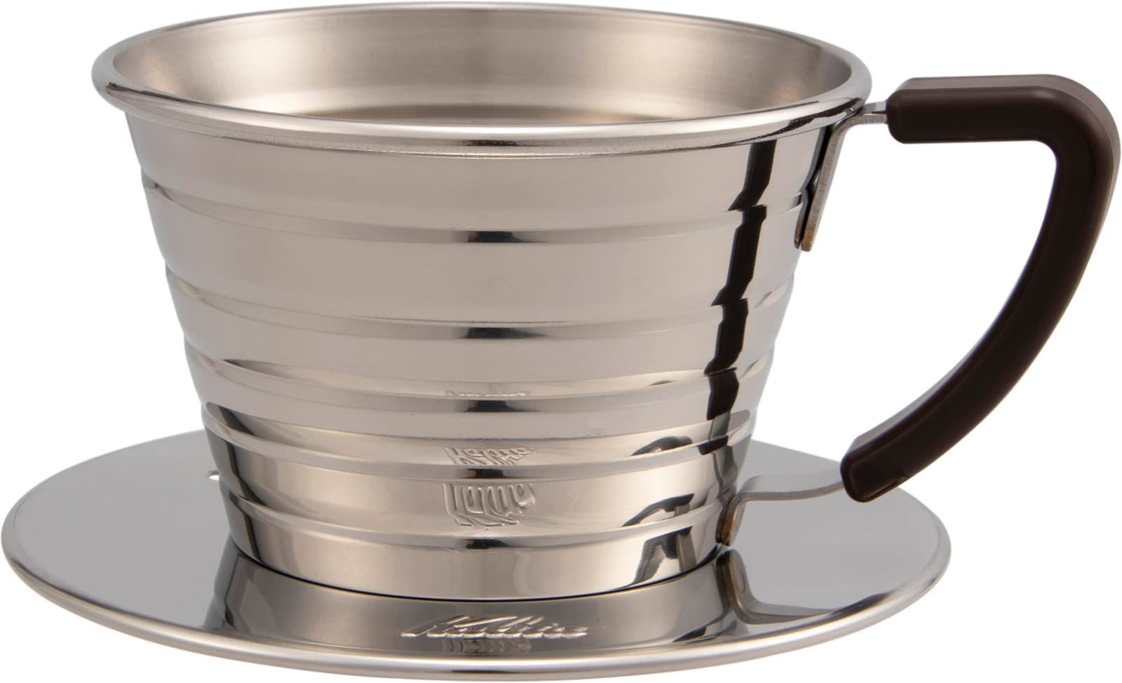 カリタ Kalita ステンレス製 でお湯が冷めにくい コーヒー ドリッパー ウェーブシリーズ 1~2人用 155S 日本製 ドリップ 器具 一人用 二人用 1杯用 2杯用 おしゃれ キャンプ アウトドア 喫茶店 [単品] [ウェーブドリッパー 155 S]