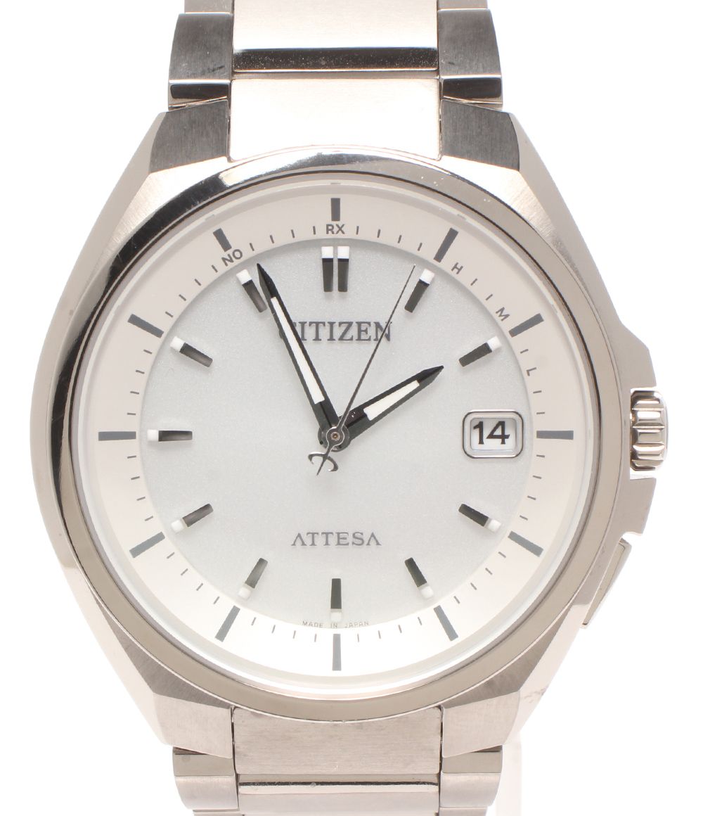 美品 シチズン 腕時計 電波ソーラー アテッサ ATTESA H110-T016308