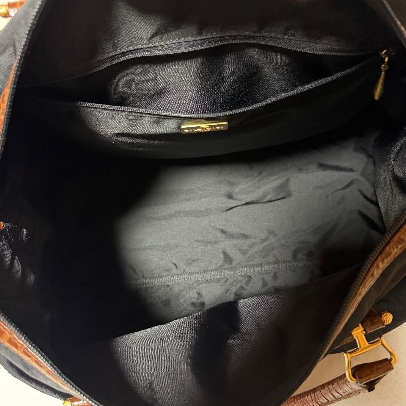 バレンシアガ 2way ボストンバッグ ショルダーバッグ 黒 茶系 鍵 保存袋 BALENCIAGA バレンシアガ 2way ボストンバッグ ブラック ナイロン