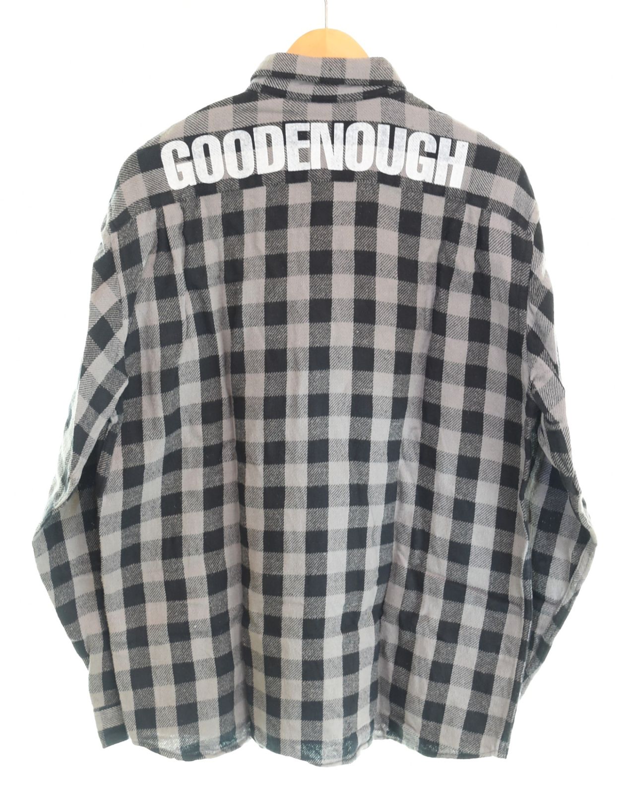 グッドイナフ Goodenough 90s L/S Flannel Plaid Shirt Buck Logo