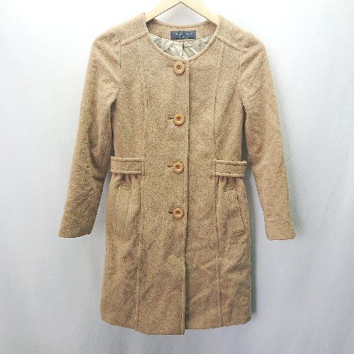 ◇ Spick & Span スピック＆スパン ノーカラー 大ボタン 長袖 チェスターコート サイズ表記なし ベージュ系 レディース E 【1404240021471】