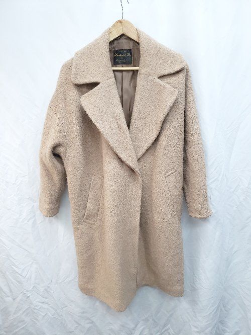 ◇ Broderie & Co ブロードゥリー&コー 厚手 無地 長袖 チェスターコート サイズ38 ベージュ系 レディース P 【1404250015163】