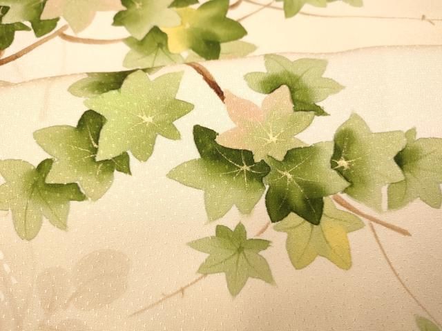 平和屋着物○訪問着 手描き 草花文 正絹 逸品 CAAL0900vf 平和屋着物□