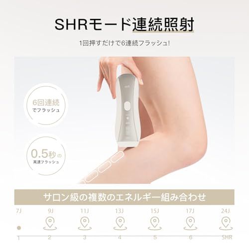 Yete（エイティー）脱毛器 IPL 冷感無痛ケア SHR連続照射 スキン