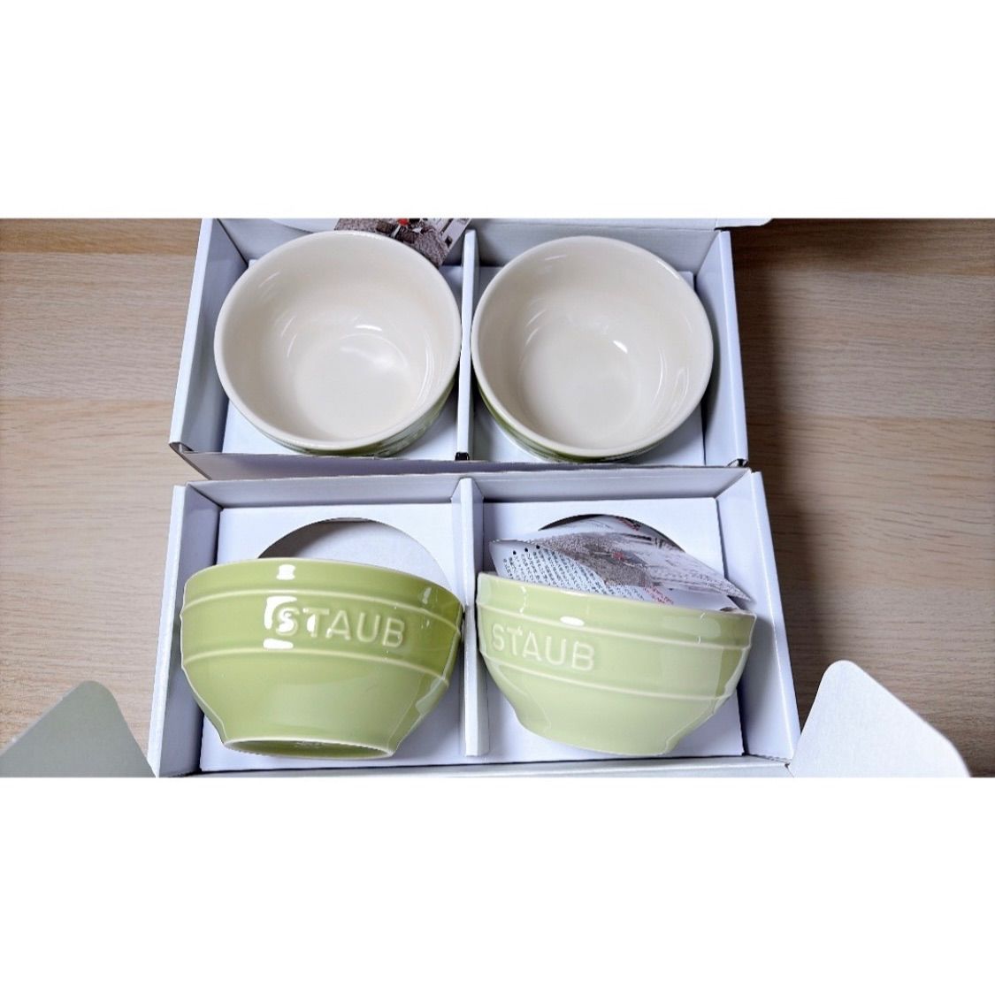 STAUB ストウブ ボウルセット マカロングリーン 4個 新品 - メルカリ