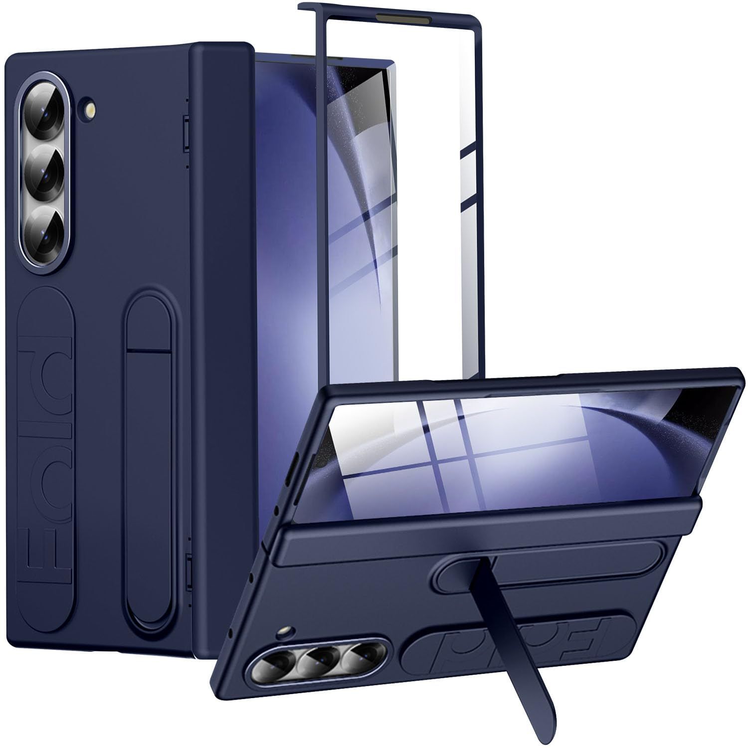 新品 Miimall 対応 Samsung Z Fold 5 用 保護ケース スタンド付き 多