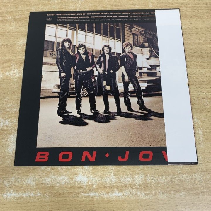 LP 帯 ボンジョビ レコード　２枚セット BON JOVI vinylジョヴィ △01)【1点限り!】【帯付き】Bon Jovi/ボン・ジョヴィ/夜明けのランナ
