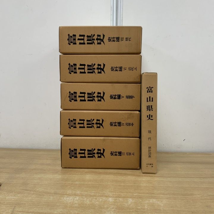 ■01)【1点限り!】富山県史 6冊セット/史料編/富山県教科書供給所/歴史/日本史/近世/近代/現代/統計図表/文化/郷土史/民俗/藩主/家臣/B