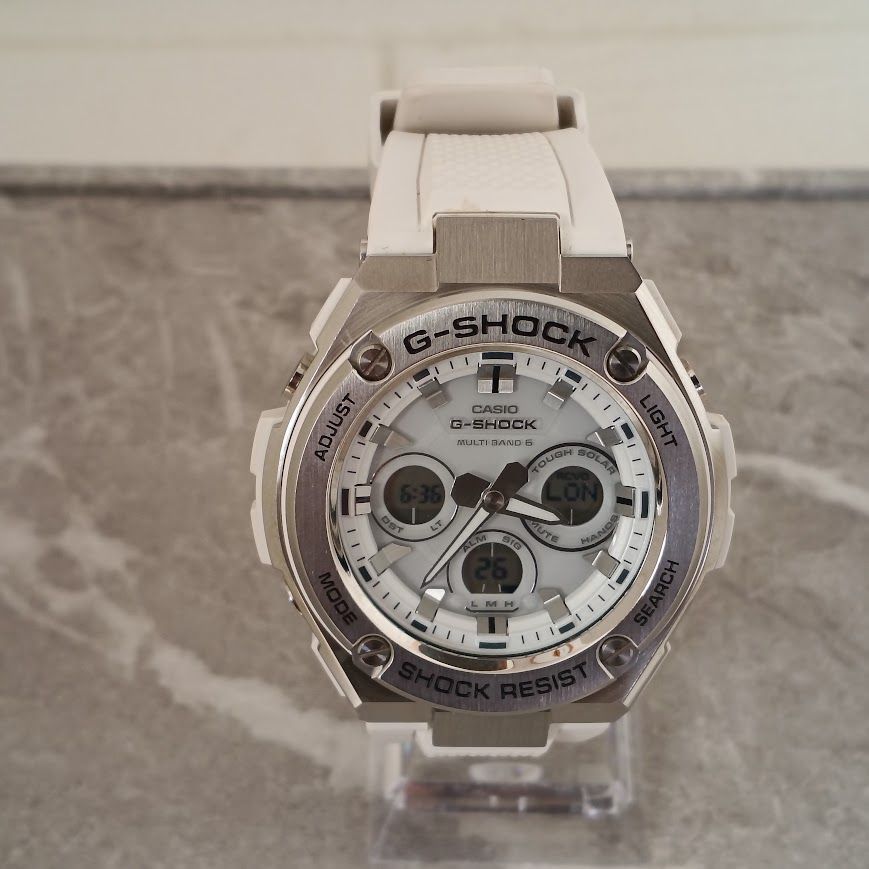 CASIO G-SHOCK G-STEEL GST-W310 ホワイト 白 シルバー MULTI BAND 6