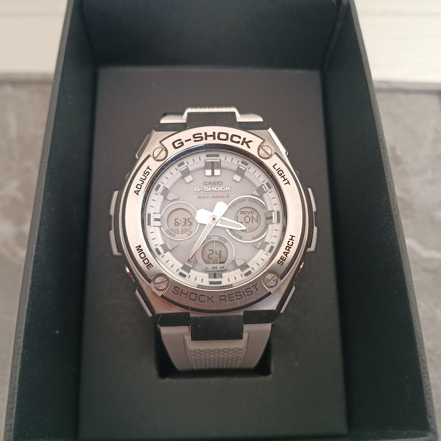 CASIO G-SHOCK G-STEEL GST-W310 ホワイト 白 シルバー MULTI BAND 6