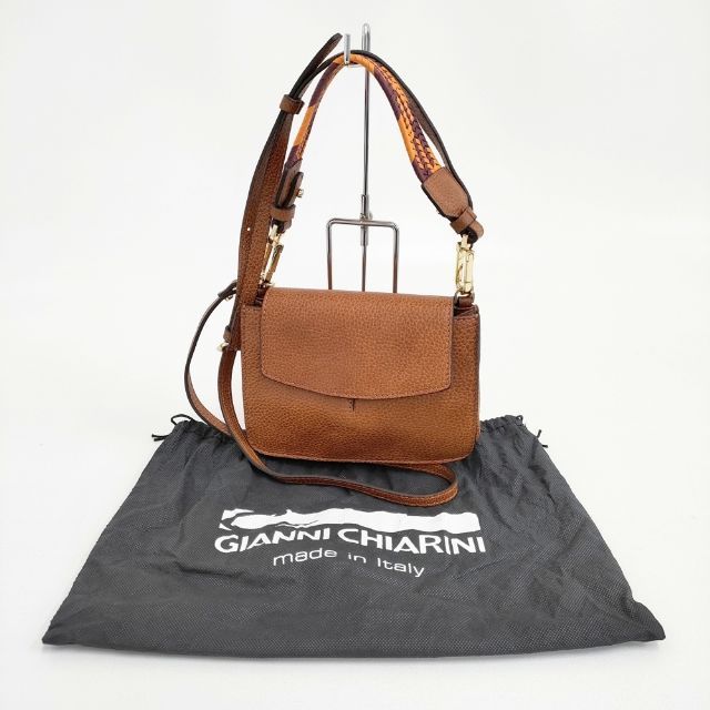 GIANNI CHIARINI 革 レザー 2way イタリア製 ショルダーバッグ