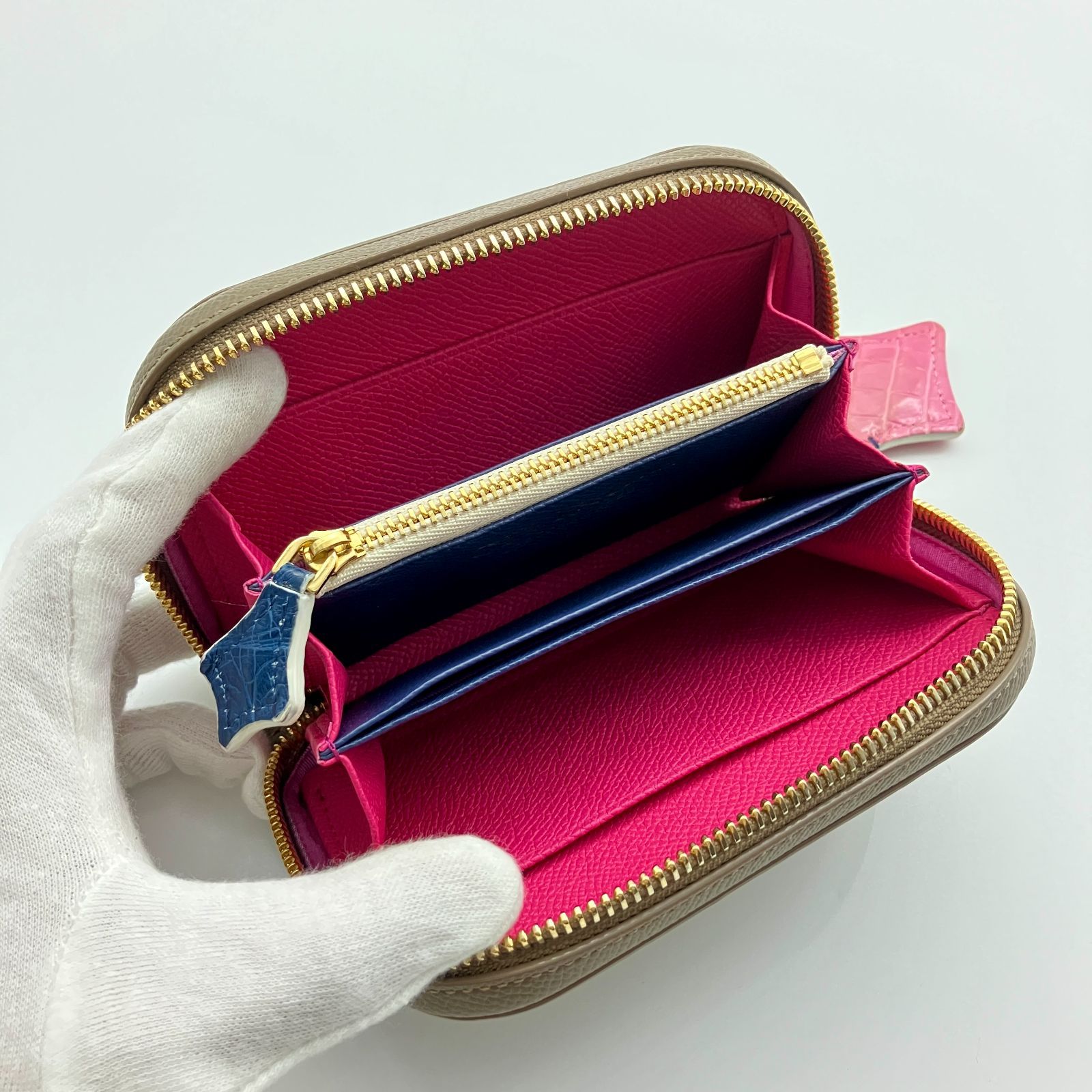 未使用】 チビナイル CIVINILE クロコダイル ミニ財布 コインケース 