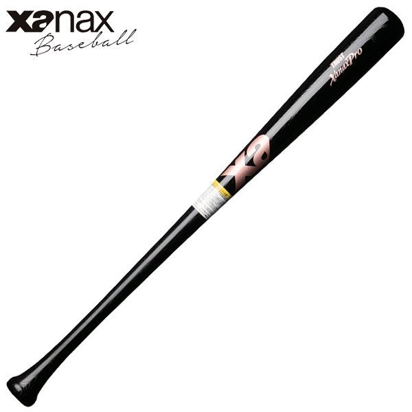 ザナックス XANAX 野球 少年軟式 木製バット フレアグリップタイプ ジュニア BRB3804FJ 76cm 78cm 80cm ブラック×メタリックレッドカラー