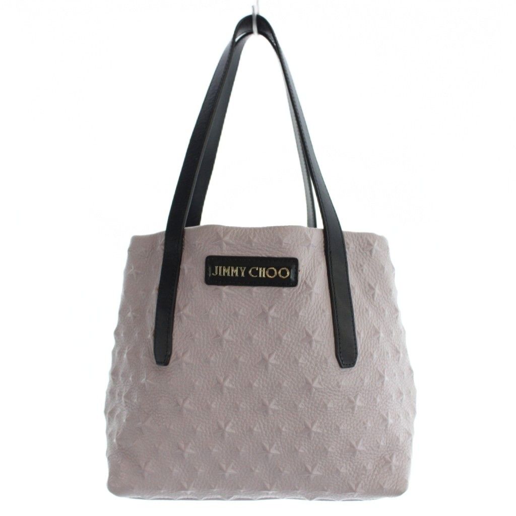 ■美品■ジミーチュウ　トートバッグ　レザー　ピムリコ　グレージュ　スターエンボス ジミーチュウ JIMMY CHOO ピムリコ Pimlico トートバッグ ハンドバッグ