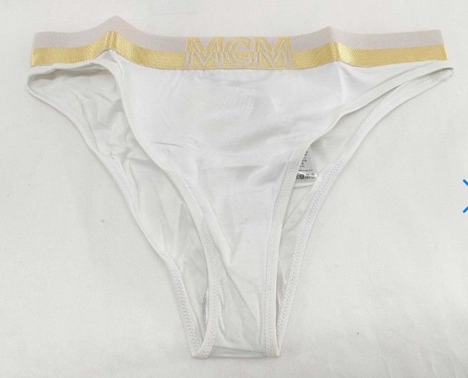 MCM アンダーウェア ビキニブリーフ ホワイト ゴールド ロゴ サイズL 2 