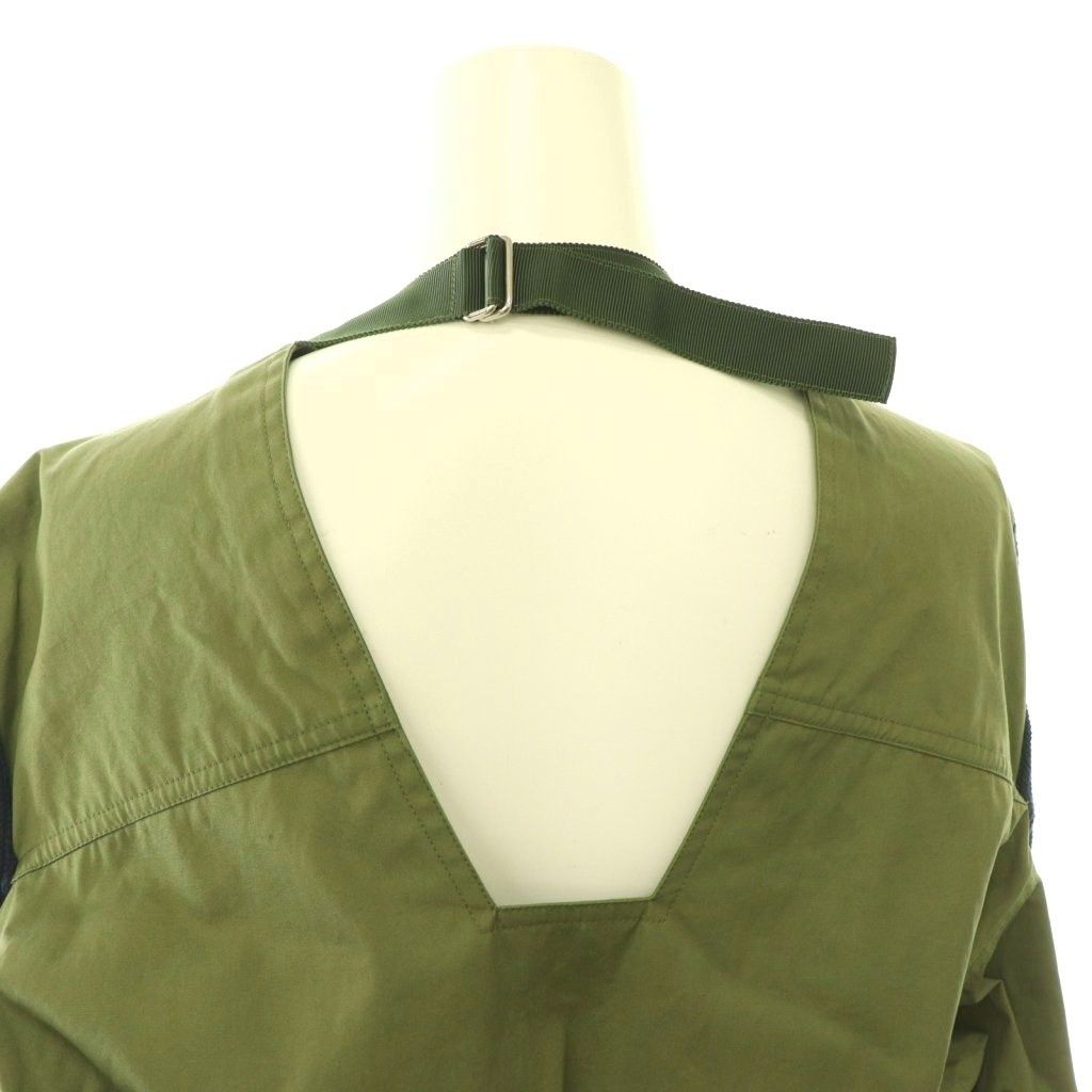 サカイラック sacai luck ニット切り替えミリタリージャケット Vネック