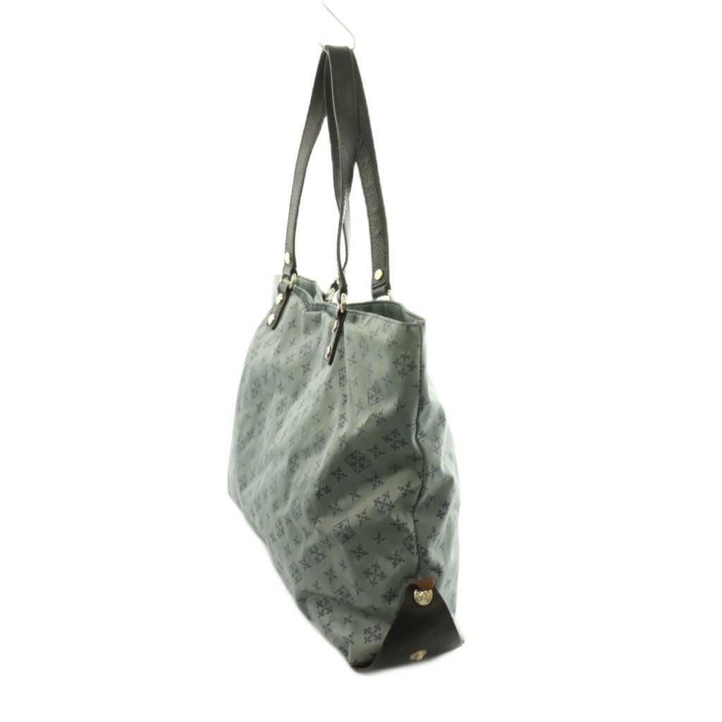 russet 　グレー　トートバッグ　モノグラム　美品 ラシット RUSSET トートバッグ モノグラム柄 ナイロン ブルー グレー