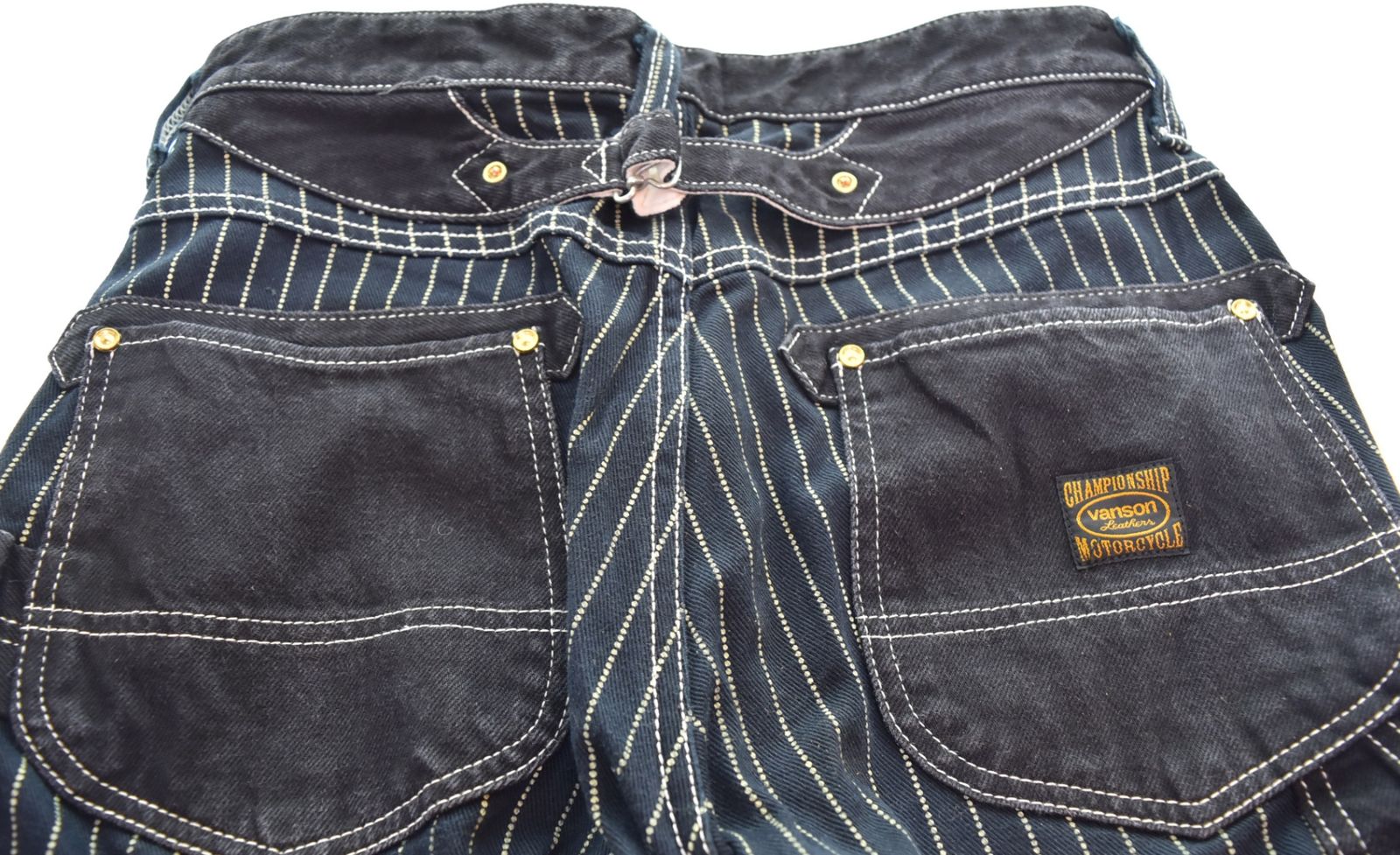 バンソン VANSON ウォバッシュ ストライプペインターパンツ ボトムス 
