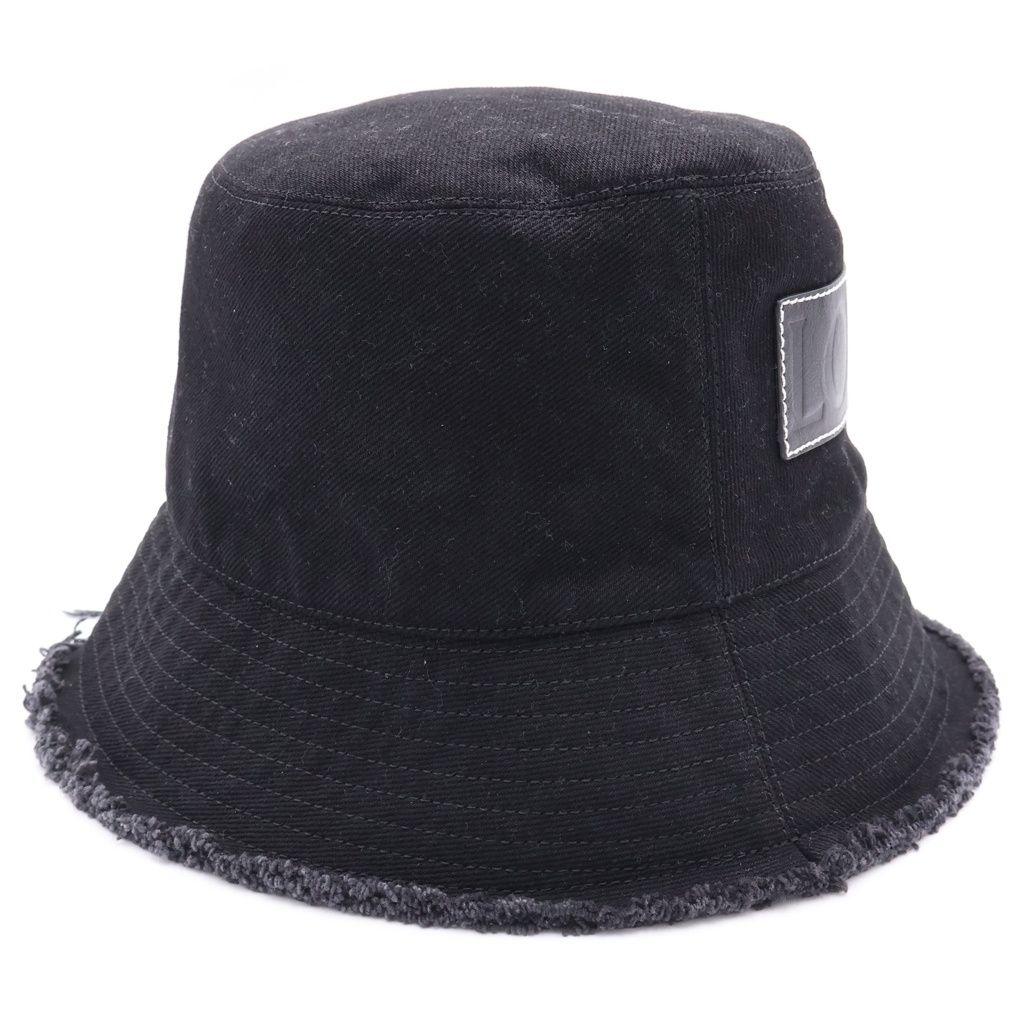 LOEWE (ロエベ) FRAYED BUCKET HAT ステッチブリム フリンジ レザー