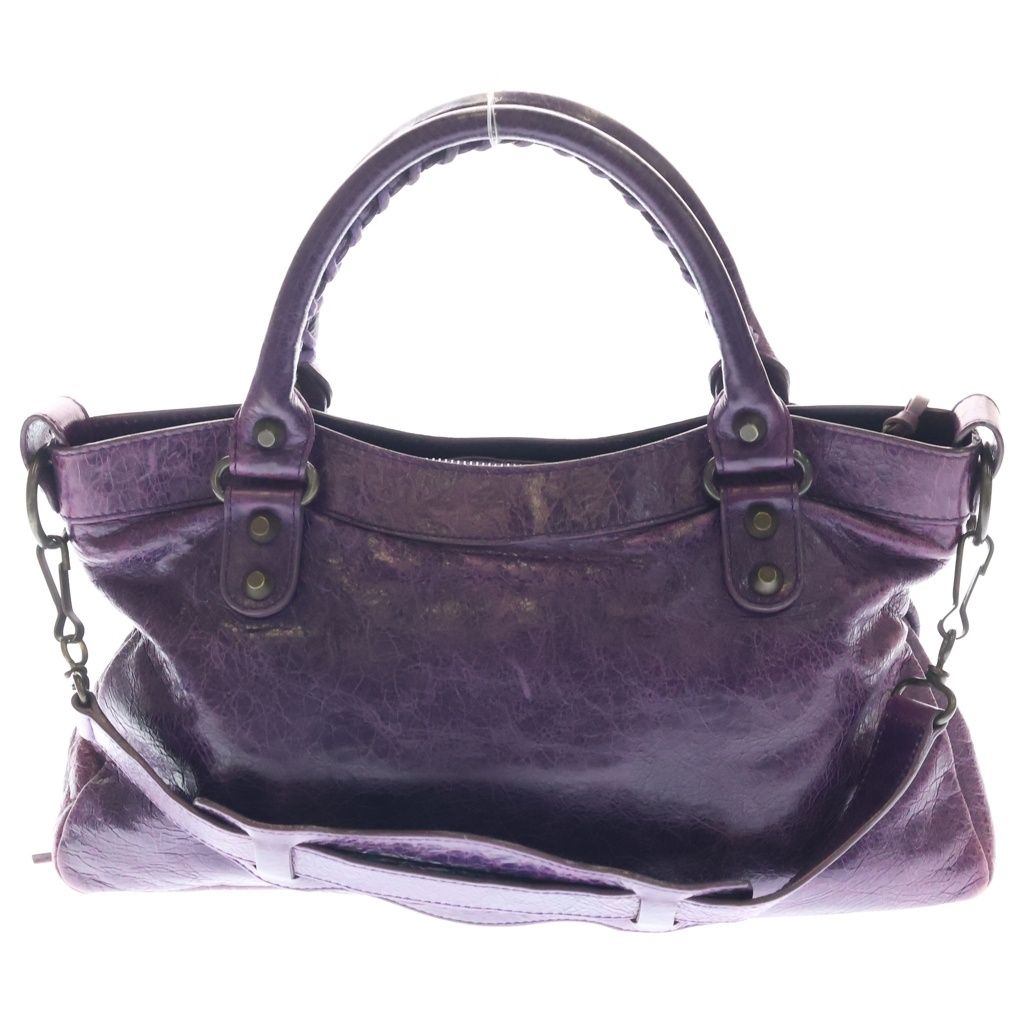 バレンシアガ ファースト　パープルバック　2way 103208 N30849 BALENCIAGA (バレンシアガ) ザ・ファースト 2WAYバッグ ハンドバッグ