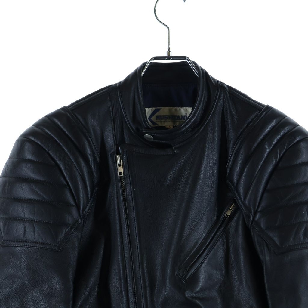 KUSHITANI クシタニ　ヴィンテージライダースジャケット　サイズL 中古品 KUSHITANI (クシタニ) 80-90s VINTAGE カウレザー パデッド シングル